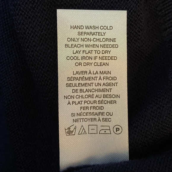 Raffi Italian Extra Fine Merino Wool Dark Navy Sweater Vest New with Tags Sz XL - Picture 7 of 7